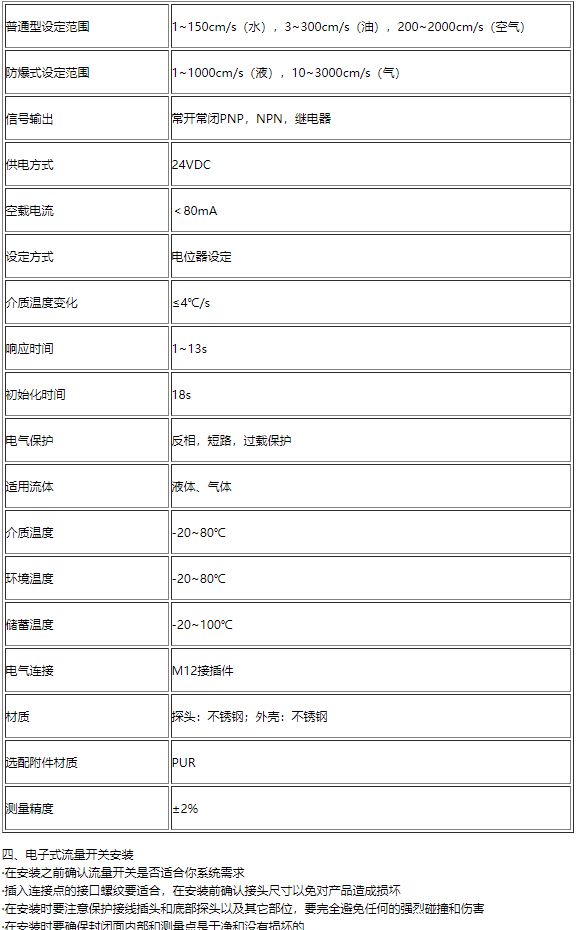 电子式流量开关