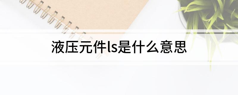 液压元件ls是什么意思(图1)